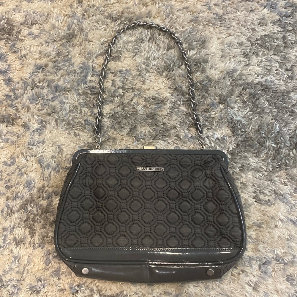 Gray Quilted Vera Bradley Bag - 100% Nylon